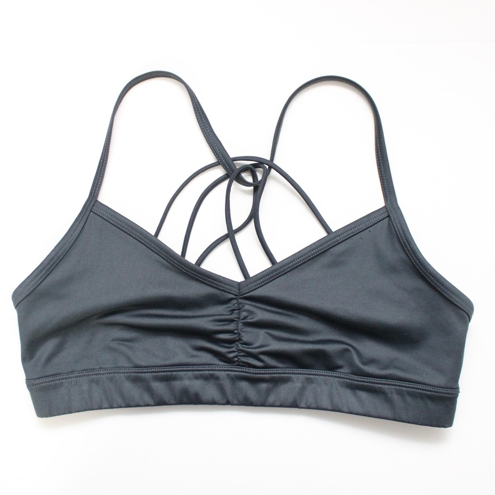 ALO Yoga Black Strappy Sports Bra